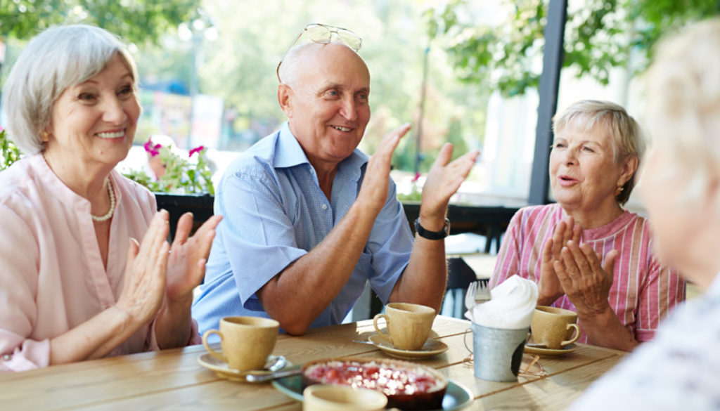 Long-awaited gathering of elderly people