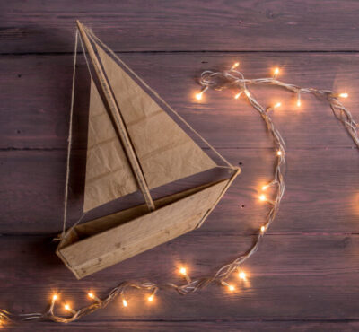 Platzhalter-Boot-Lichterkette