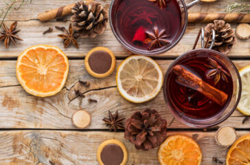 top-view-christmas-food-elements