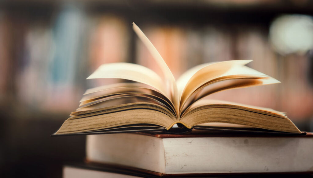book-library-with-open-textbook